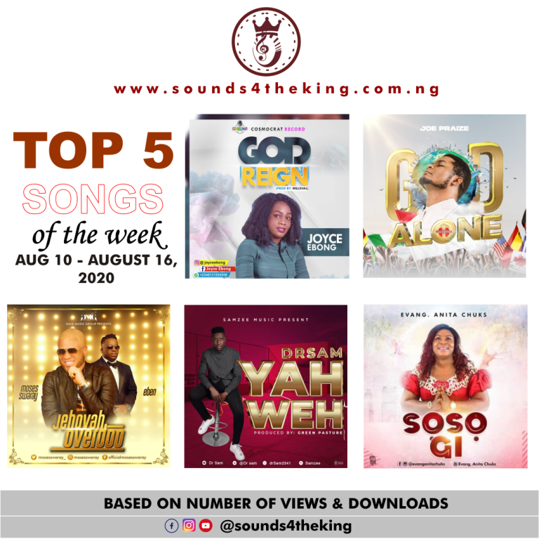 Nigerian Top 5 Gospel Songs Weekly Chart