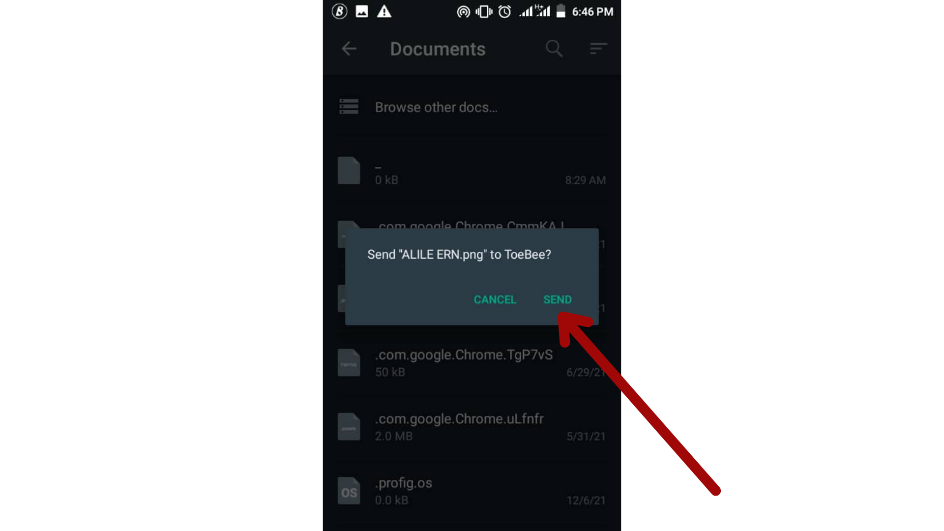 Share files as Document on Whatsapp