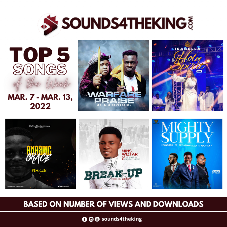 Nigerian Top 5 Gospel Songs of the Week | Week 2 of March 2022